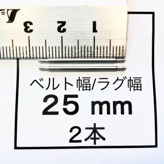 腕時計 バネ棒 ばね棒 2本 25mm用 即決 即発送 画像3枚 R(その他)