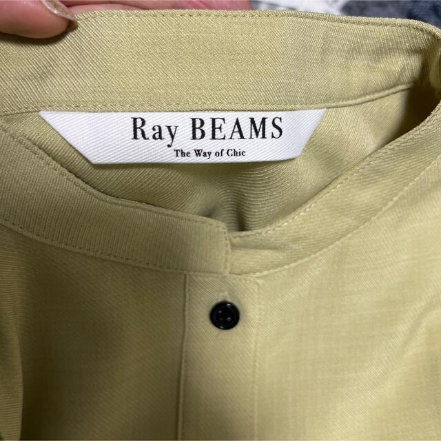 Ray BEAMS(レイビームス)の限定！新品！ Ray BEAMS / ケープ スリーブ シャツ ワンピース レディースのワンピース(ロングワンピース/マキシワンピース)の商品写真