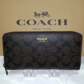 コーチ(COACH)のCOACH長財布 新品未使用　F74597正規品シグネチャーブラウン(長財布)