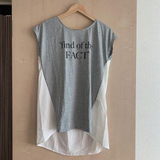 レディースのTシャツグレー(Tシャツ(半袖/袖なし))