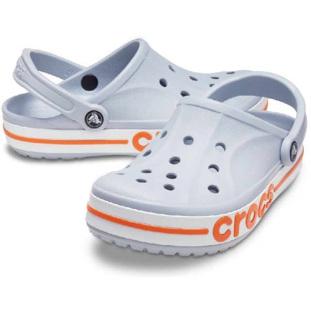 crocs - 23cm クロックス バヤバンド クロッグ ブルー グレー オレンジ ...