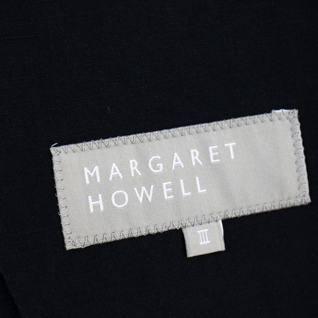 MARGARET HOWELL(マーガレットハウエル)のMARGARET HOWELL マーガレットハウエル コットン リネン テーラードジャケット 3/ブラック【2400012939899】 レディースのジャケット/アウター(テーラードジャケット)の商品写真