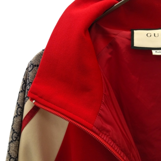 Gucci(グッチ)のGUCCI グッチ 19SS オーバーサイズ テクニカル ジャージー ジャケット レッド/ベージュ 545601 メンズのジャケット/アウター(フライトジャケット)の商品写真