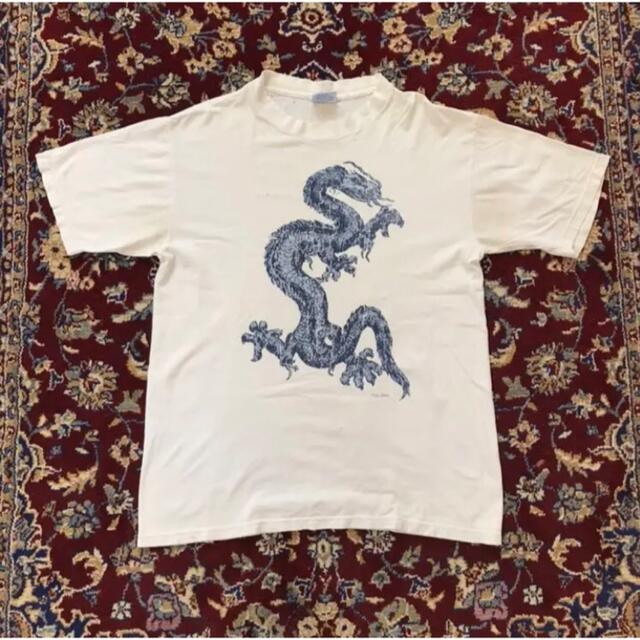 USA VINTAGE　dragon print TEE