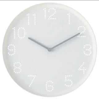 イケア(IKEA)のIKEA トロマ 壁掛け時計　ウォールクロック　ホワイト25 cm(掛時計/柱時計)