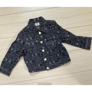 ベベ(BeBe)の【美品】デニムジャケット　薄手　べべ　BeBe 英字柄(ジャケット/上着)