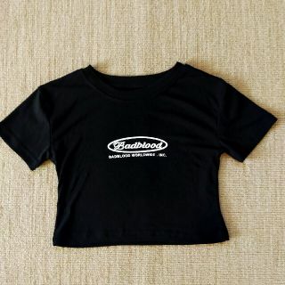 韓国   ロゴ  Tシャツ  黒  可愛い  へそ出し(Tシャツ(半袖/袖なし))