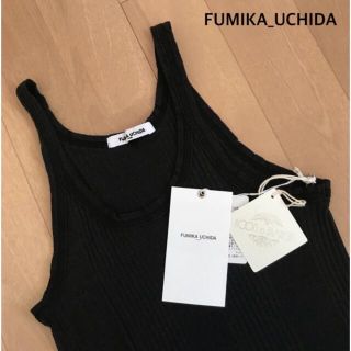 フミカウチダ(FUMIKA_UCHIDA)の【fumi様専用】FUMIKA_UCHIDA タンクトップ　ブラック(タンクトップ)