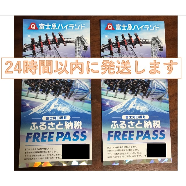 富士急ハイランド　フリーパス　2名分 追加可能　有効期限：2022年9月末施設利用券