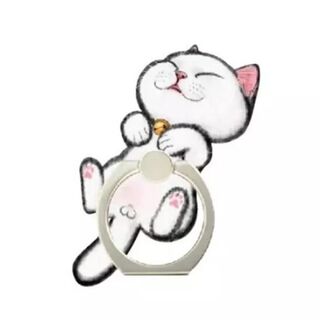 スマホリング / 白猫 360°回転可能(その他)