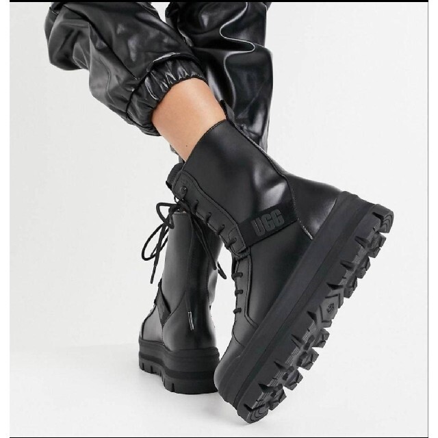 UGG - 【新品】UGG 防水 本革レザーブーツ ブラック 25.0cmの通販 by