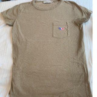 メゾンキツネ(MAISON KITSUNE')のメゾンキツネ⭐︎Tシャツxsサイズ⭐︎ベージュ(Tシャツ(半袖/袖なし))