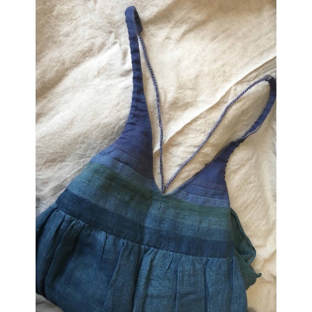 未使用 kitta キッタ ワンピース 虹色草木染 藍染 手縫い レディースのワンピース(ロングワンピース/マキシワンピース)の商品写真
