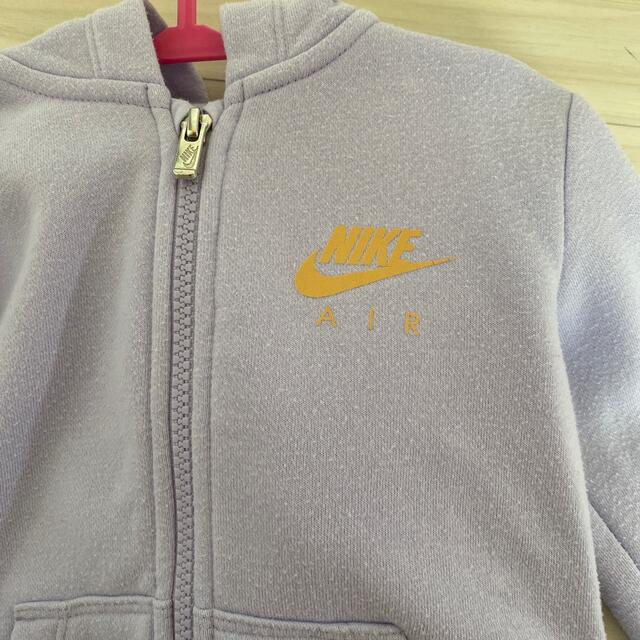 NIKE(ナイキ)のNIKE パーカー パープル キッズ/ベビー/マタニティのキッズ服女の子用(90cm~)(ジャケット/上着)の商品写真