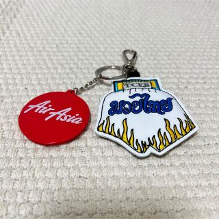 【新品★未使用】Air Asia（エアアジア）&ムエタイ キーホルダー(航空機)