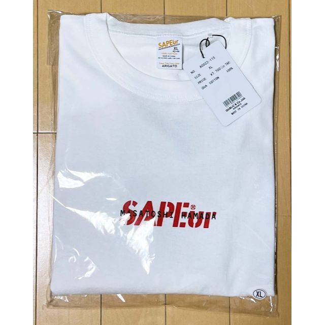 SAPEur MASATOSHI HAMADA TEE XL RED 浜田雅功 メンズのトップス(Tシャツ/カットソー(半袖/袖なし))の商品写真