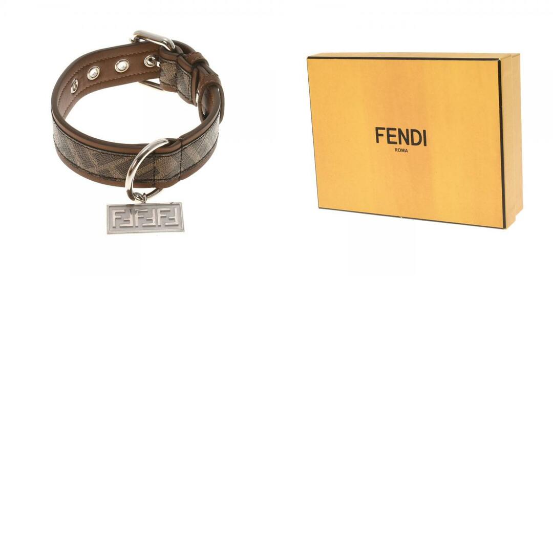 FENDI(フェンディ)のフェンディ  ドッグカラー S ズッカ柄 ブランド小物 茶系 その他のペット用品(犬)の商品写真