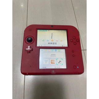 ニンテンドー2DS(ニンテンドー2DS)のニンテンドー2DS レッド　中古(携帯用ゲーム機本体)