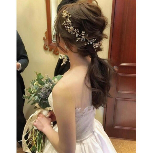 小枝 フラワー ヘッドドレス イヤリング(ピアス) シルバー 結婚式 アクセ 小枝 フラワー ヘッドドレス イヤリング(ピアス) シルバー 結婚式 アクセ