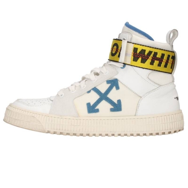 OFF-WHITE(オフホワイト)のオフホワイト 18AW Industrial Hi Top Sneaker インダストリアルバイアスハイカットスニーカー メンズ 40 メンズの靴/シューズ(スニーカー)の商品写真