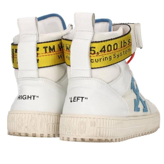 OFF-WHITE(オフホワイト)のオフホワイト 18AW Industrial Hi Top Sneaker インダストリアルバイアスハイカットスニーカー メンズ 40 メンズの靴/シューズ(スニーカー)の商品写真