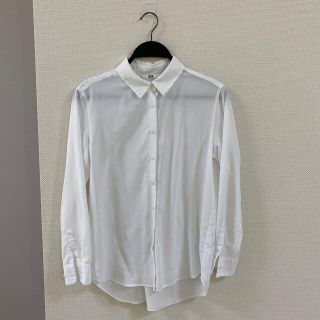 ユニクロ(UNIQLO)のレーヨンエアリーブラウス(白)(シャツ/ブラウス(長袖/七分))