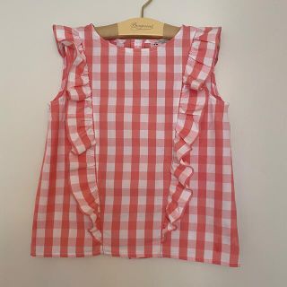 ボンポワン(Bonpoint)の【専用】ボンポワン☆ギンガムブラウス☆size8(ブラウス)