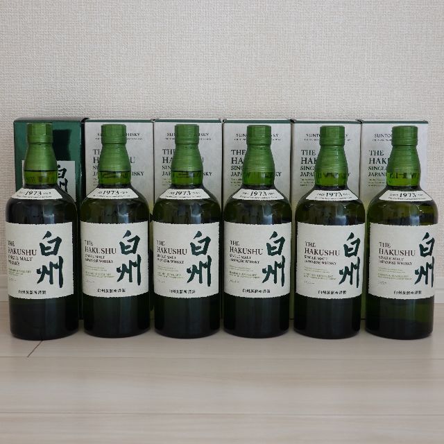 6本セット  ウイスキー白州1973（箱無し、700ml)