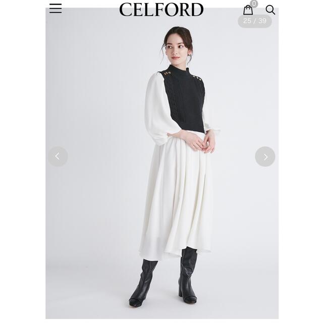 CELFORDセルフォード*完売品*新品ニットベスト付きワンピース