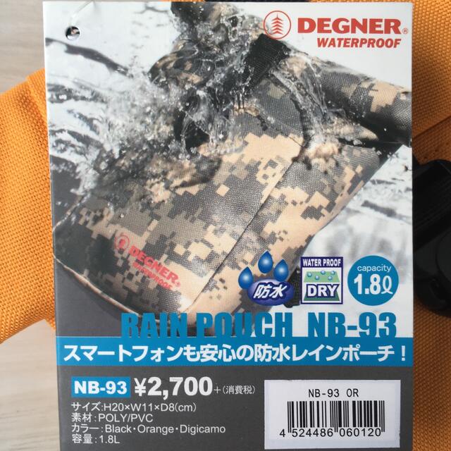 ニコさん専用DEGNER 防水レインポーチ　オレンジ 自動車/バイクのバイク(装備/装具)の商品写真