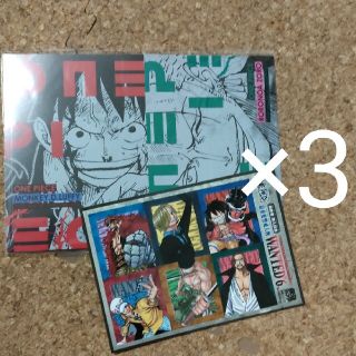 ワンピース(ONE PIECE)の最強ジャンプ ワンピース ポストカード ステッカー 各3点セット(キャラクターグッズ)