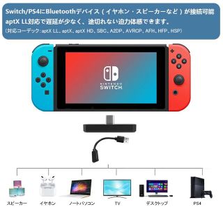 トランスミッター　Switch PS4 PC 2台同時接続　ワイヤレスレシーバー(PC周辺機器)