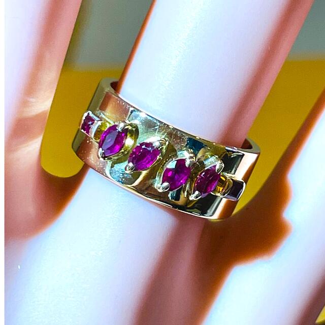 ☆K18 ルビー6石付きリング☆ レディースのアクセサリー(リング(指輪))の商品写真