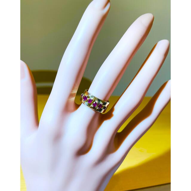 ☆K18 ルビー6石付きリング☆ レディースのアクセサリー(リング(指輪))の商品写真