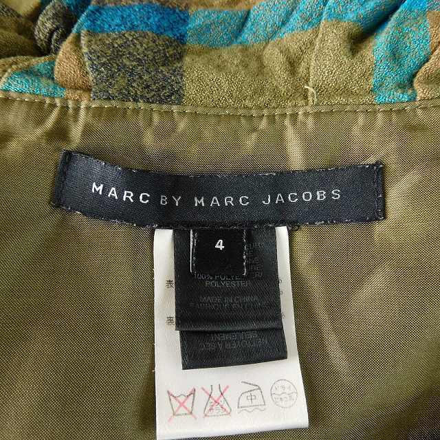 MARC BY MARC JACOBS(マークバイマークジェイコブス)のマークバイマークジェイコブス シルクワンピース ミニ チェック 4 ベージュ レディースのワンピース(ミニワンピース)の商品写真