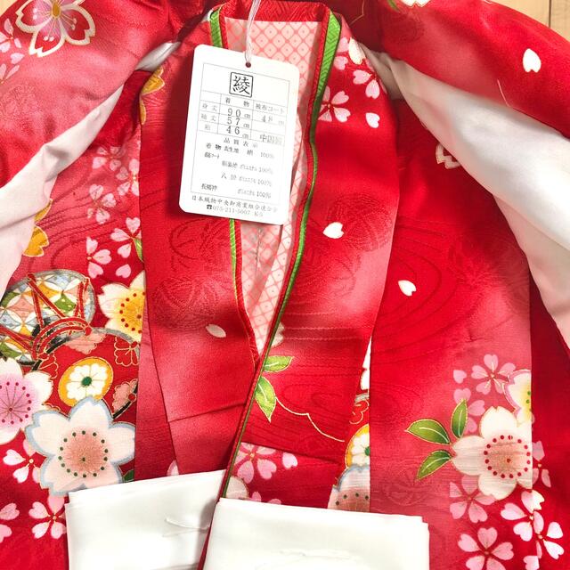 未使用品　七五三　3歳　着物セット キッズ/ベビー/マタニティのキッズ服女の子用(90cm~)(和服/着物)の商品写真