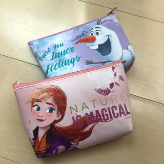 アナトユキノジョオウ(アナと雪の女王)のアナと雪の女王　アナ　オラフ　ポーチ2個セット　ディズニー(ポーチ)