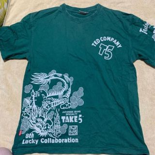 テッドマン(TEDMAN)のTed Company Tシャツ　グリーン　サイズ44(Tシャツ/カットソー(半袖/袖なし))