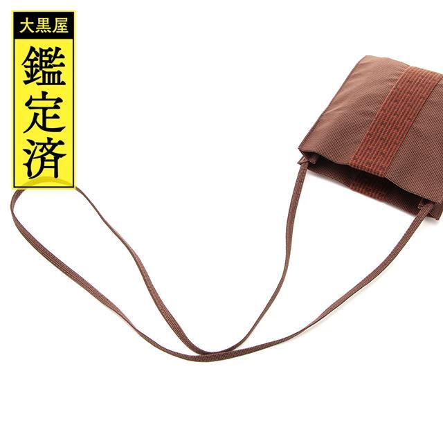 HERMES(エルメス)のHERMES エルメス　エールラインポシェット　ブラウン キャンバスか【471】 メンズのバッグ(ショルダーバッグ)の商品写真