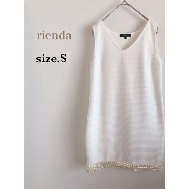 rienda(リエンダ)の502 ノースリーブワンピース S リエンダ パール レディースのワンピース(ミニワンピース)の商品写真