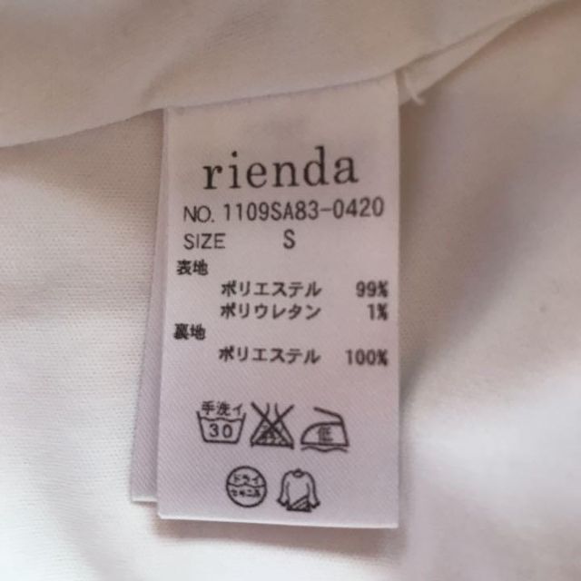 rienda(リエンダ)の502 ノースリーブワンピース S リエンダ パール レディースのワンピース(ミニワンピース)の商品写真