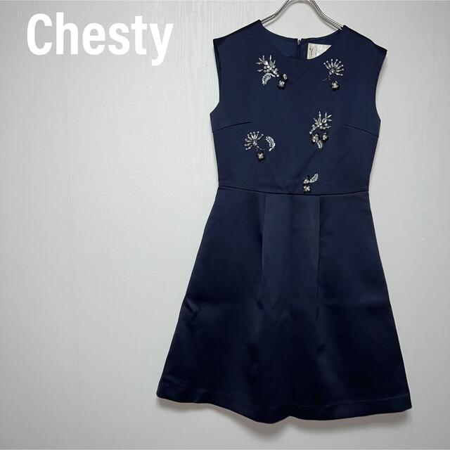 チェスティ Chesty 新品 ドレス ドレスワンピース ビジュー パール ...