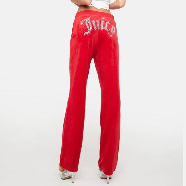 juicy couture♡レッド キラキラ ベロア パンツ Y2K 2000s | www