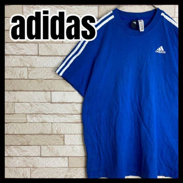 adidas(アディダス)のadidas Tシャツ パフォーマンス ロゴ スリーライン 古着 スポーツ メンズのトップス(Tシャツ/カットソー(半袖/袖なし))の商品写真