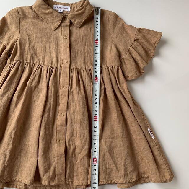 Caramel baby&child (キャラメルベビー&チャイルド)のSOLL.THE LABEL  LINEN FRILL DRESS キッズ/ベビー/マタニティのキッズ服女の子用(90cm~)(ワンピース)の商品写真