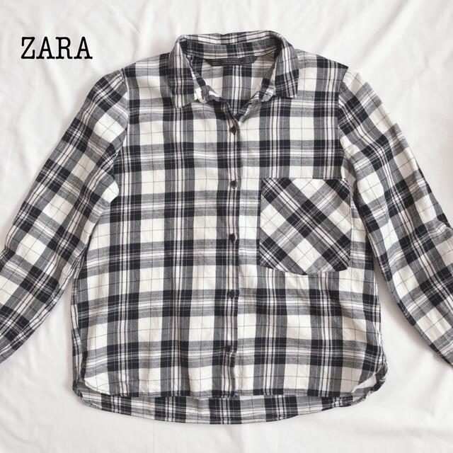 ZARA(ザラ)のZARA ザラ シャツ 長袖 7分袖 チェック S～M レディースのトップス(シャツ/ブラウス(長袖/七分))の商品写真