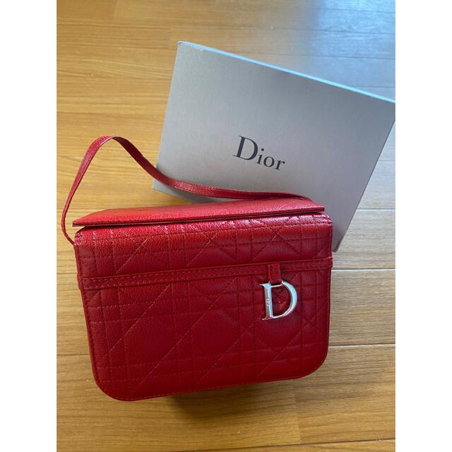 Dior バニティバッグ レザー 赤