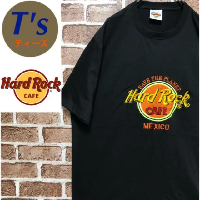 トモ古着ハードロックカフェ 定番 ビッグロゴ 半袖Ｔシャツ M 黒 感