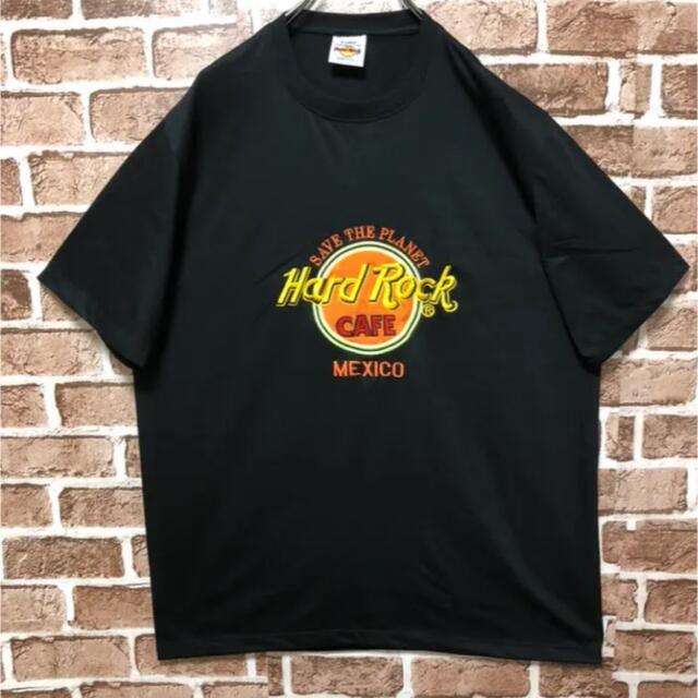 トモ古着ハードロックカフェ 定番 ビッグロゴ 半袖Ｔシャツ M 黒 感