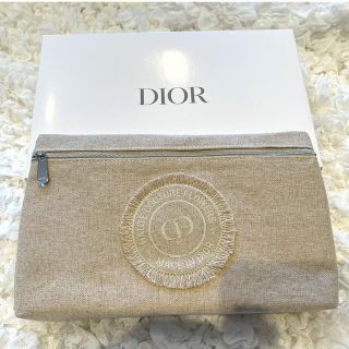 ディオール(Dior)の【あやネイル様専用】Dior ディオール ポーチ リネン クラッチバッグ(ポーチ)